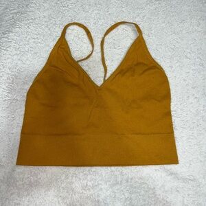 Bozzolo Golden V-Neck Crop Top